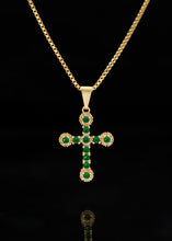 Cargar imagen en el visor de la galería, Cadena veneciana gruesa 65cms + dije emerald love