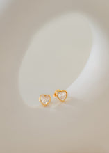 Cargar imagen en el visor de la galería, Topos corazón circonia