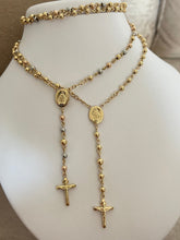 Cargar imagen en el visor de la galería, Rosario 3 oros balin 4mm ( 65cms )