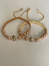 Cargar imagen en el visor de la galería, Pulsera Virgen Oro rosa (6mm)
