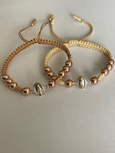 Cargar imagen en el visor de la galería, Pulsera Virgen Oro rosa (6mm)