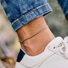 Cargar imagen en el visor de la galería, Tobillera cubana 2mm alta gama (24.5 cms)