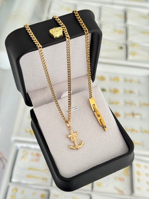 Conjunto ancla (cadena + dije + pulsera)