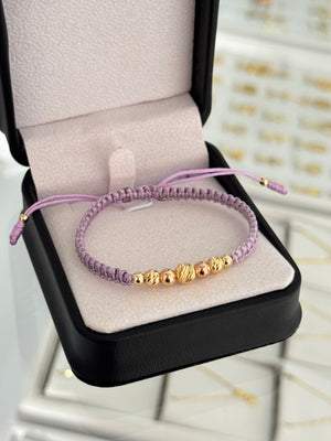 Pulsera diamantada dama. N de balín: #4, #5 diamantado, #5 rosado, #6 diamantado.