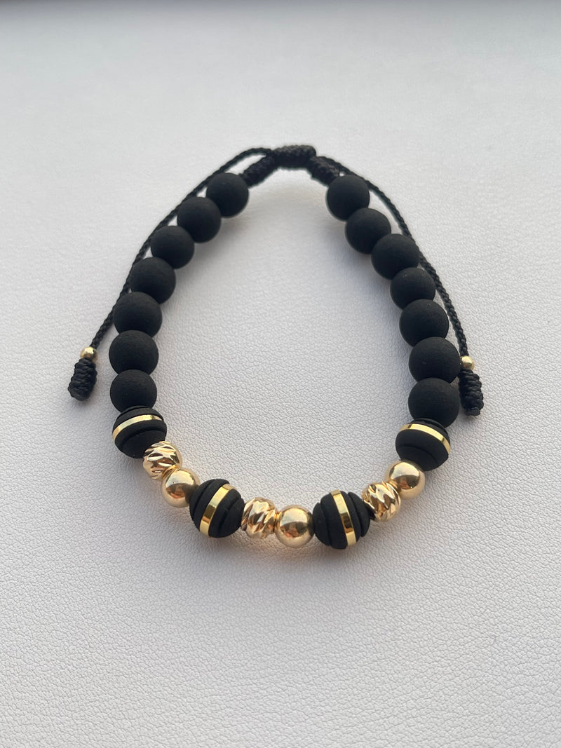 Pulsera diamantada y lisa (6mm,8mm)