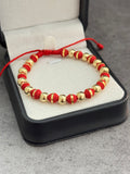 Pulsera con neoprenos argollados y balines lisos 6