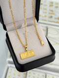 Conjunto dólar (cadena y pulsera cuban link it 1.3mm 65 / 19.5cms + dije)