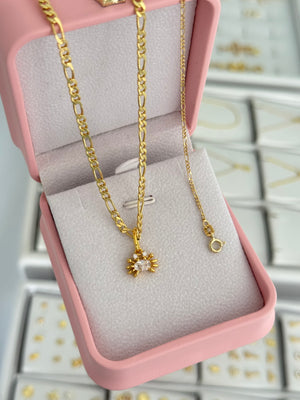 Conjunto krabs (cadena 3x1 pave 3mm 50cms + pulsera 3x1 it 1.6mm 16cms + dije)