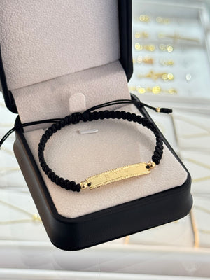 Pulsera placa grande personalizada. N de balín: #4