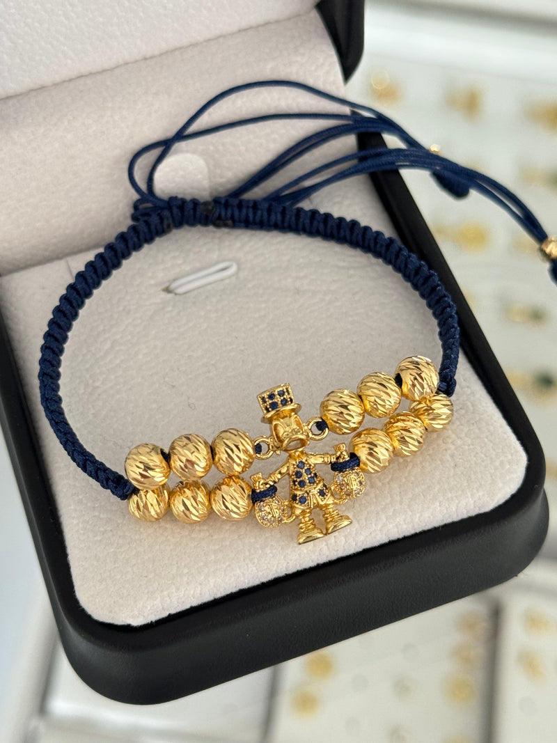 Pulsera de Tio rico pequeño. N de balín: #6 diamantado