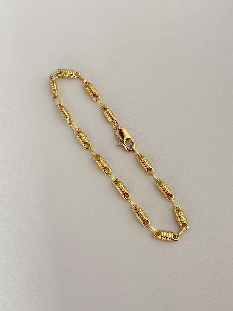Esclava rustica tornillos dorada