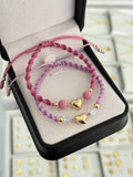 Pulseras para amigas corazón soplado