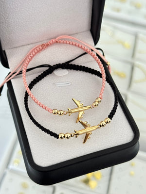 Pulseras pareja avión