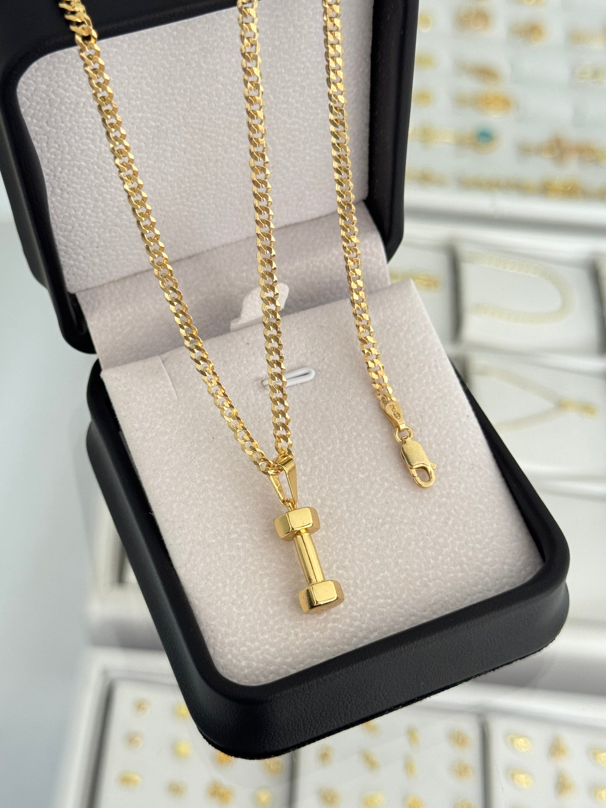 Conjunto mancuerna (cadena y pulsera cuban link it 3.1mm 65 / 19.5cms + dije)