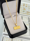 Cadena cuban link it 3.1mm 65cms + dije dólar