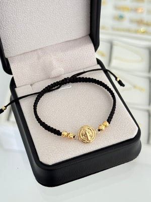 Pulsera san Benito mediano. N de balín: #4 diamantado