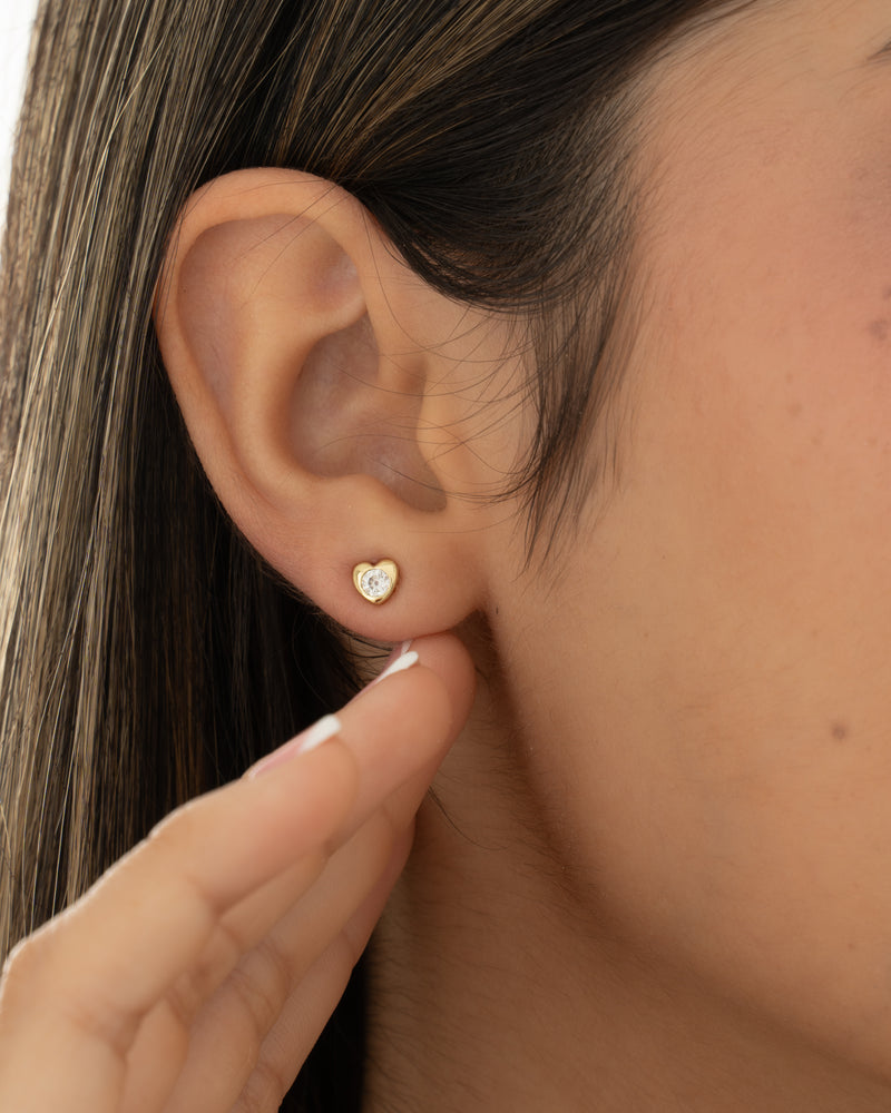Arete corazón cristal