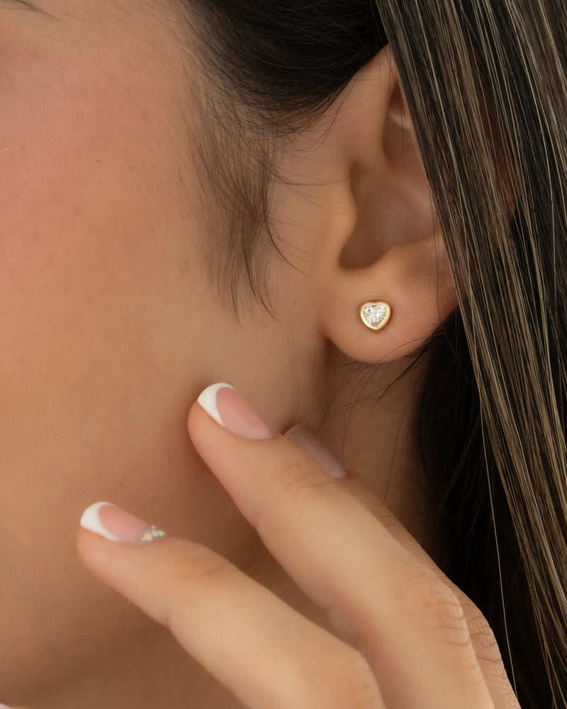Arete corazón mini