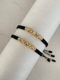 Pulseras de pareja diamantada (6mm y 4mm)