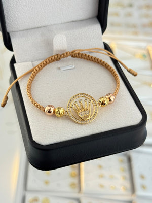 Pulsera rlx corona circones. N de balín: #6 rosado, #6 diamantado BLZ