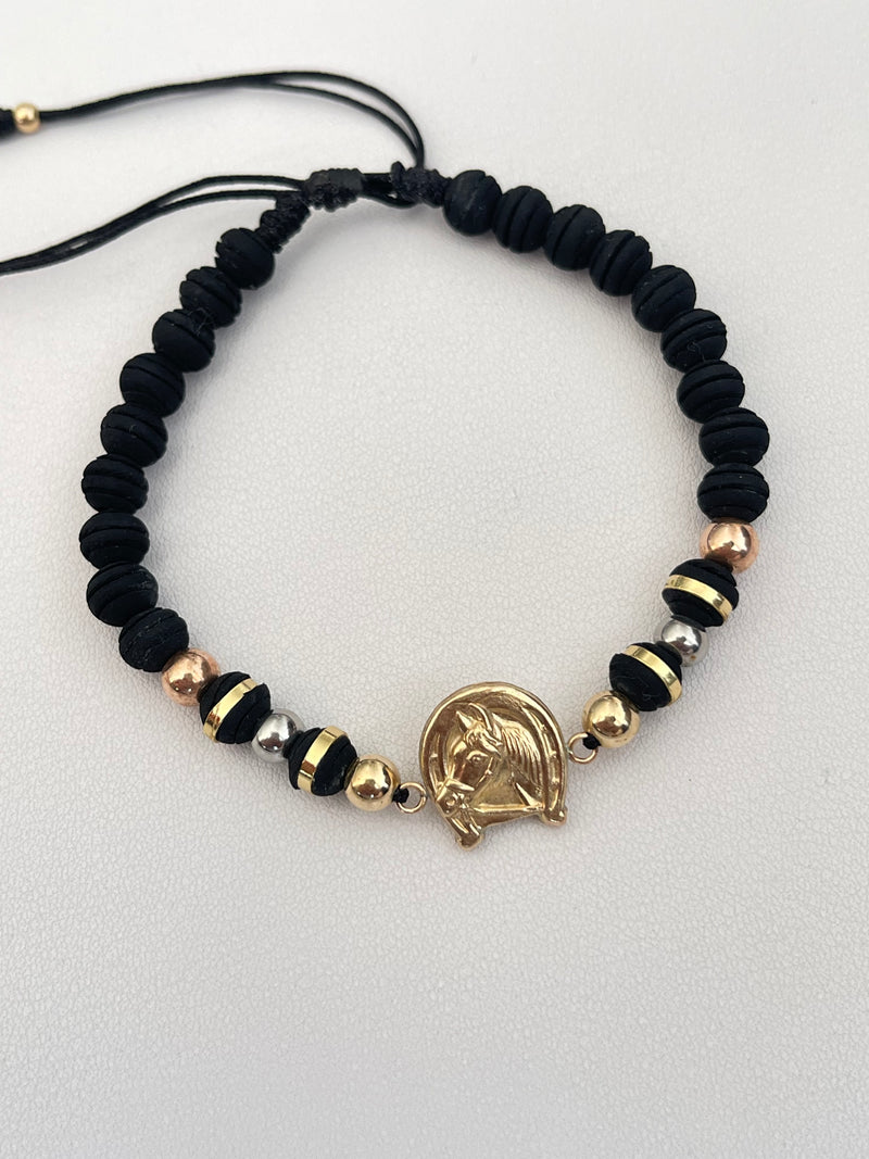 Pulsera herraje herradura caballo neo 6mm (5mm)