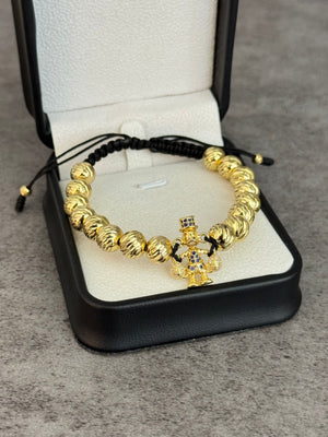 Pulsera tio rico diamantada. N de balín: #8 diamantada, punteros #4 diamantado