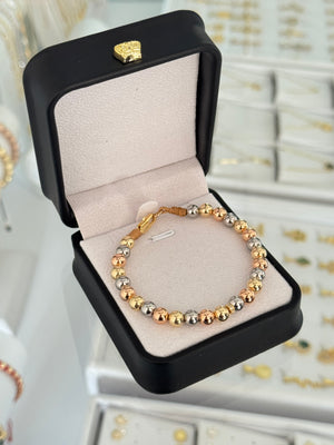 Pulsera balín #6 con broche pico de loro