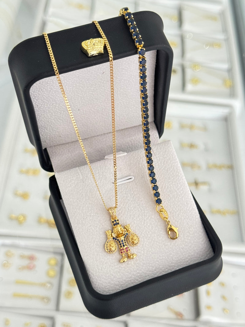 Conjunto tío rico pequeño blue