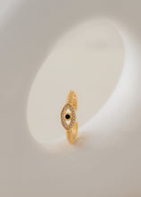 Cargar imagen en el visor de la galería, Anillo ojo turco azul ajustable
