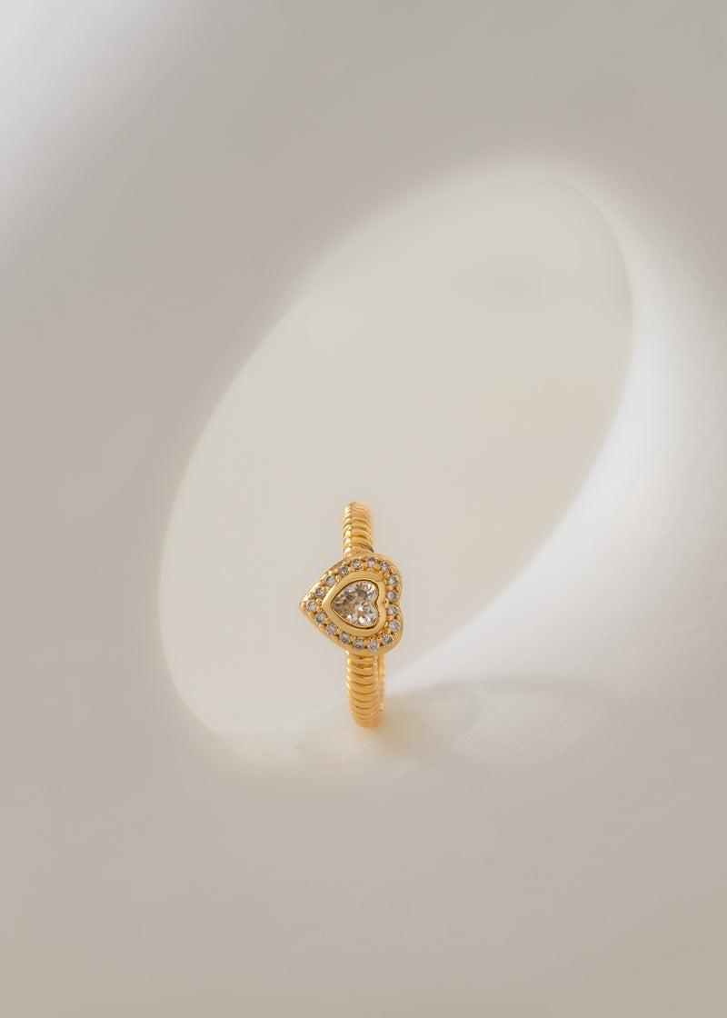 Anillo cristal love ajustable
