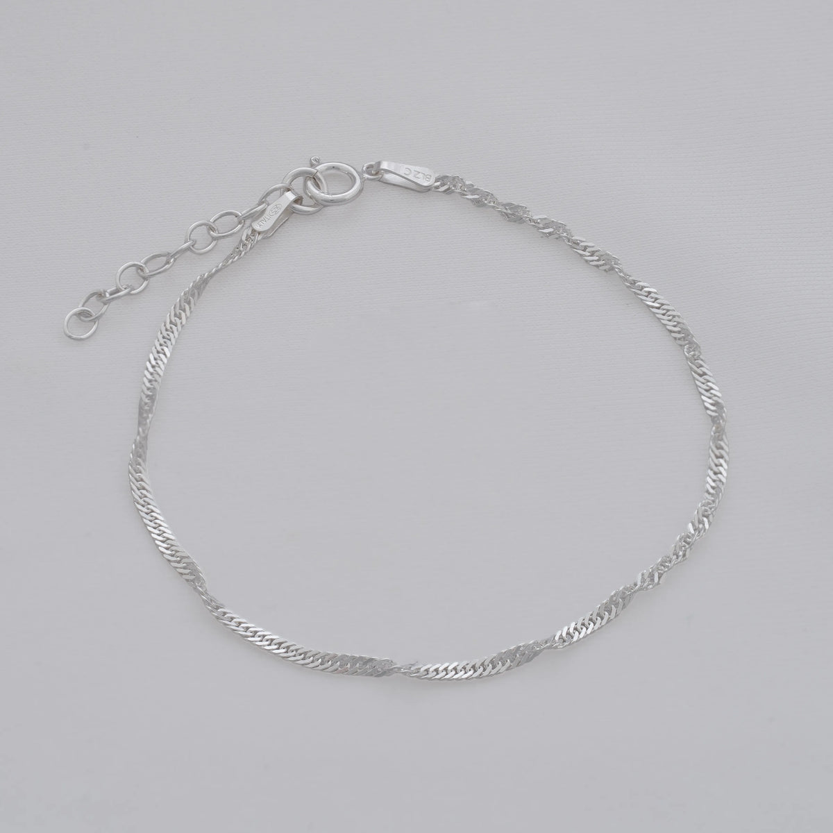 Pulsera singapur 1.7mm 16cms + Ext