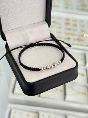 Pulsera acero y diamantado. N de balín: #5 diamantado, #5 acero, #4 diamantado, #4 acero