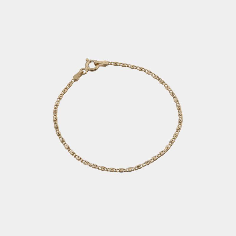Pulsera caracol plana 1.80 mm 16.5 Cms