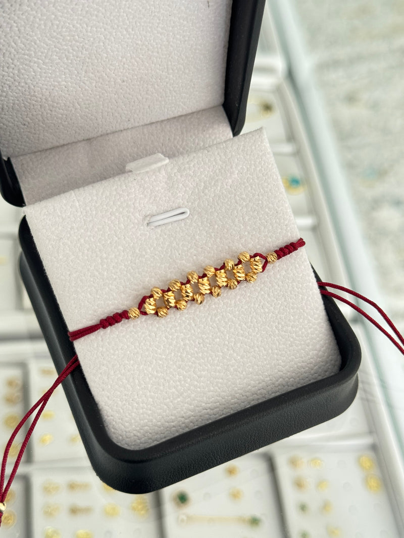 Pulsera canutillos. N de balín: #2 diamantado.