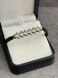 Pulsera Plata ley 925. N de balín: plata diamantado italiano #4, plata diamantado italiano #5.