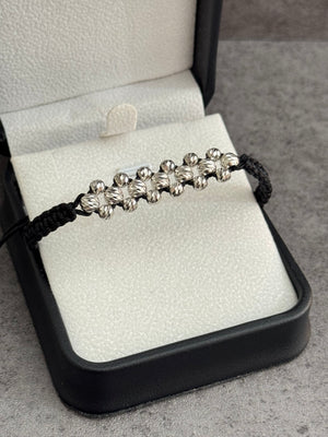 Pulsera Plata ley 925. N de balín: plata diamantado italiano #4, plata diamantado italiano #5.