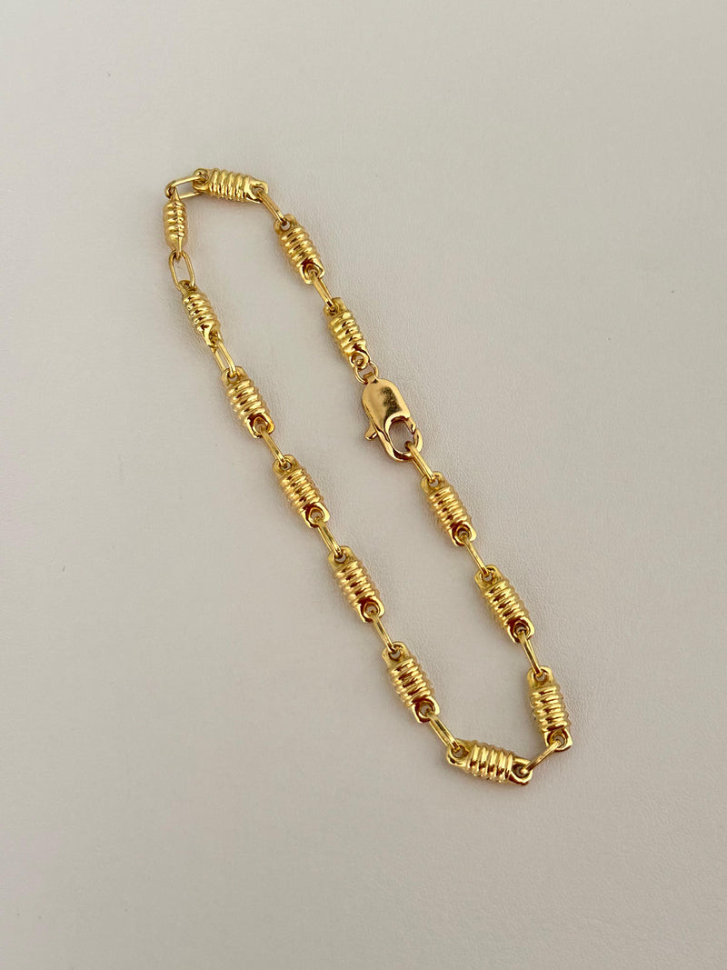 Esclava rustica tornillos dorada