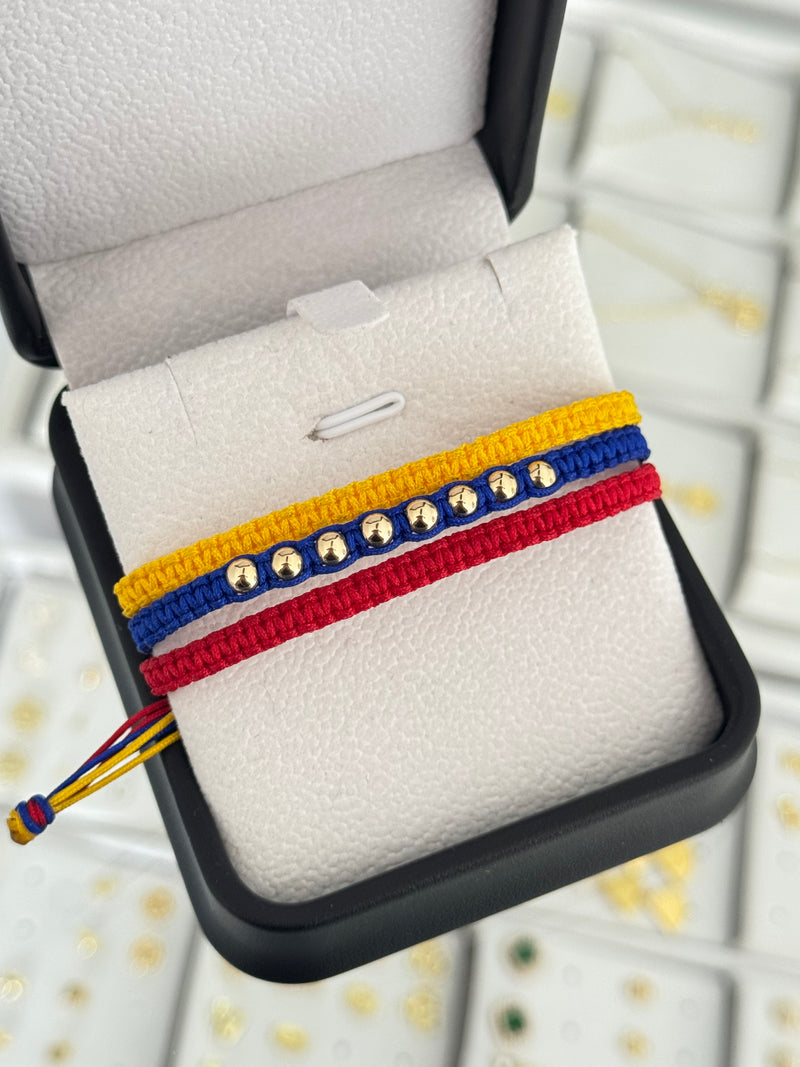 Pulsera tricolor. N de balín: #4