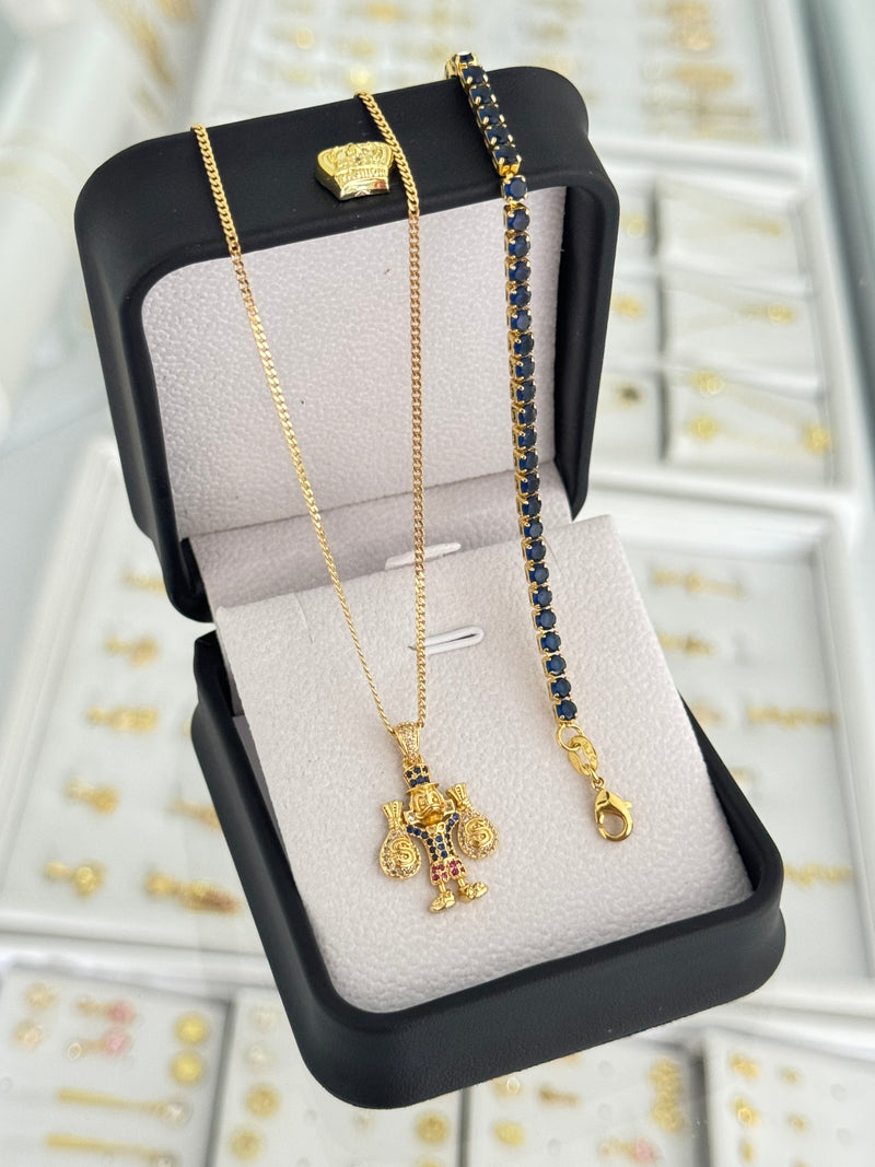 Conjunto tío rico pequeño blue
