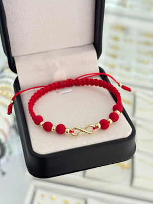 Pulsera infinito pequeño. N de balín: #4 (caballero)