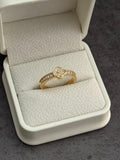 Anillo ajustable trébol con zircon cristal