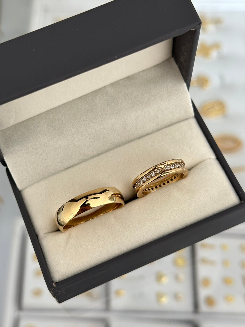 Anillo liso y anillo astra Pareja matrimonio 👰‍♀️🤵‍♂️