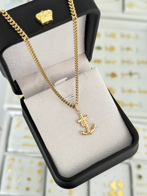 Cadena cubana 2mm alta gama + Dije ancla grande exclusive