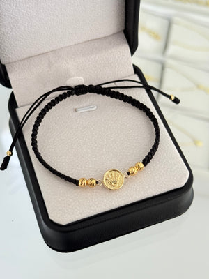 Pulsera corona rlx. N de balín: #4 diamantado