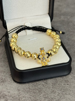 Pulsera tio rico diamantada. N de balín: #8 diamantada, punteros #4 diamantado