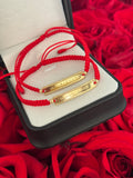 Pulseras pareja placa personalizada