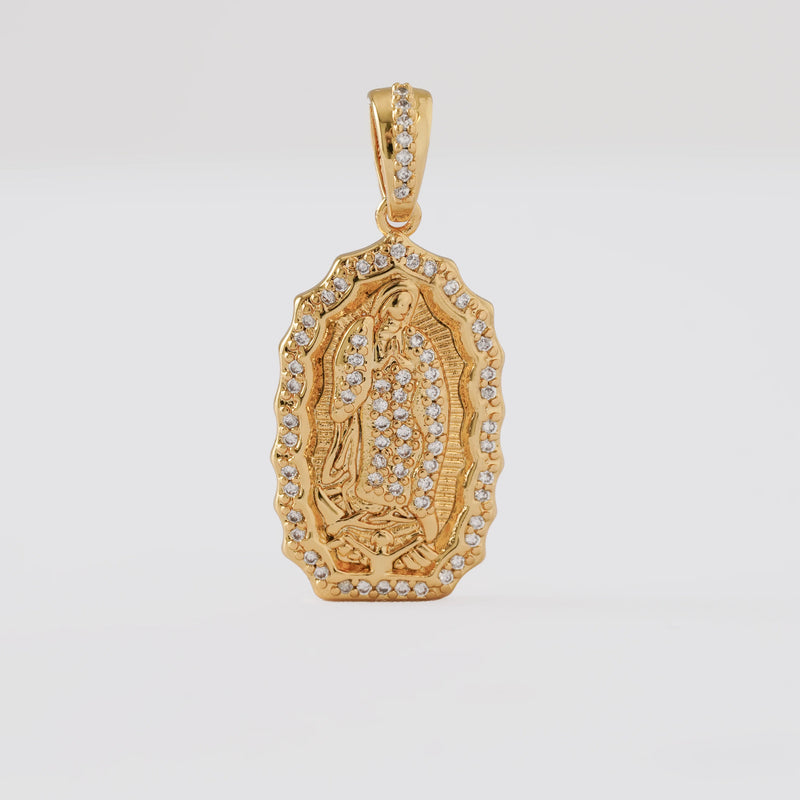 Dije medalla de Guadalupe cristal