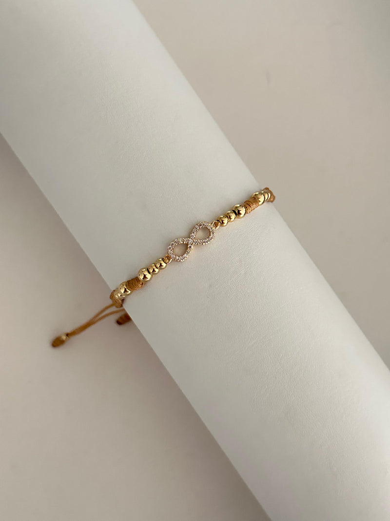 Pulsera infinito circonias (3mm, 4mm)