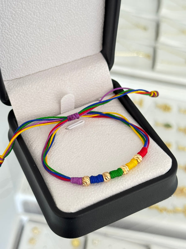 Pulsera rainbow. N de balín: #5 diamantado
