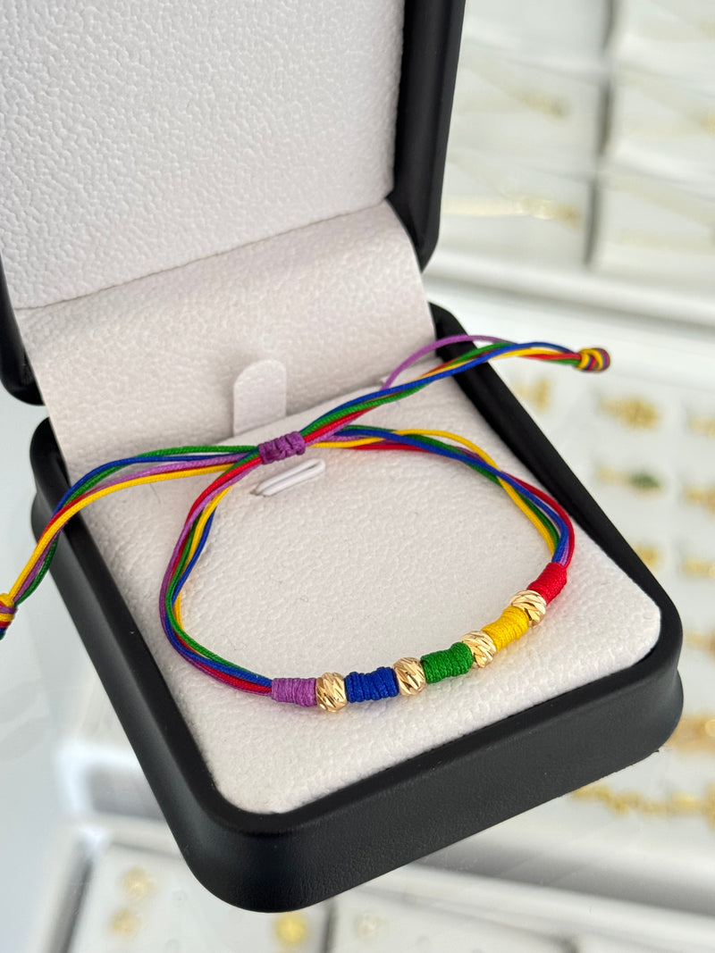 Pulsera rainbow. N de balín: #5 diamantado